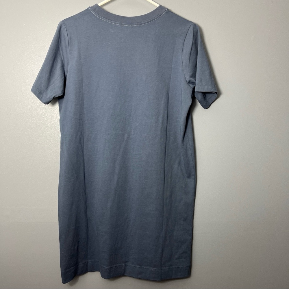 Everlane Slate Blue The Weekend Short Sleeve Tee Shirt Dress Size Small - Picture 9 of 10